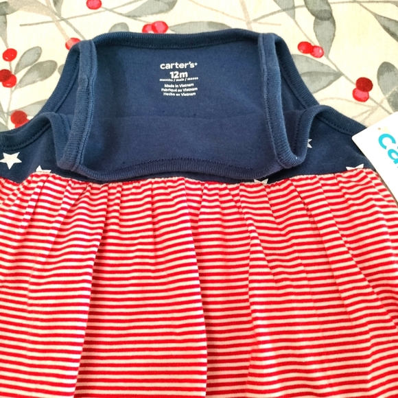 Baby Girls Americana Flag Print Sleeveless Sunsuit, NEW - Picture 4 of 6